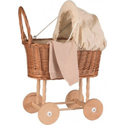 Egmont Toys Ρετρό Ψάθινο Καρότσι για Κούκλα