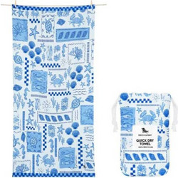 Dock & Bay Grecian Shores Πετσέτα Θαλάσσης Microfiber Γαλάζια 90x160cm