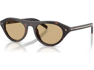 Prada PRB15S 17N70R Ανδρικά Γυαλιά Ηλίου Οβάλ Κοκάλινα Ταρταρούγα με Καφέ Φακό