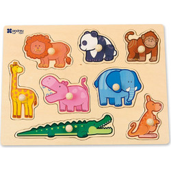 Παιδικό Puzzle Andreu Toys Σφηνώματα Τα Ζώα Της Ζούγκλας 8 Κομμάτια