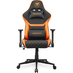 Cougar Armor One V2 F Καρέκλα Gaming Υφασμάτινη με Ρυθμιζόμενα Μπράτσα Μαύρη Πορτοκαλί