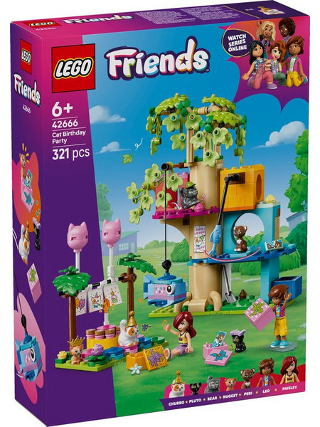 Lego Friends Cat Birthday Party & Tree House για 6+ Ετών 42666