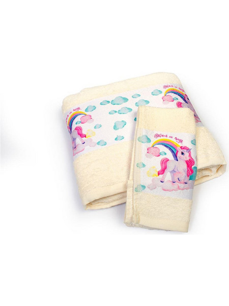 Dimcol Magic Unicorn 317 Σετ Βρεφικές Πετσέτες 2τμχ 400gr/m²