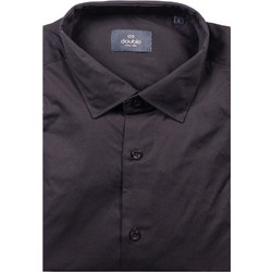 Double Ανδρικό Πουκάμισο Βαμβακερό Μακρυμάνικο Slim Fit Μαύρο GS-5039