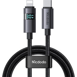 Mcdodo CA-6570 Braided USB-C to Lightning Cable 36W 1.2m Black 6921002665704