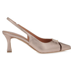 Kalista Γόβες Slingback Δερμάτινες με Λεπτό Ψηλό Τακούνι Ροζ Χρυσές 1711068