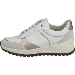 Geox Desy Γυναικεία Sneakers Λευκά Χρυσά D5500A08522C1327