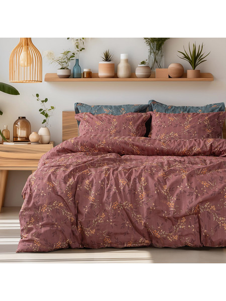 Beauty Home Σετ Πάπλωμα Υπέρδιπλο 220x240 Indra Σάπιο Μήλο