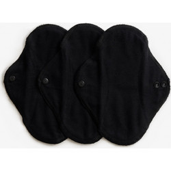 Imse Classic Black Επαναχρησιμοποιούμενα Σερβιετάκια με Φτερά για Ελαφριά Ροή από Βαμβάκι 3τμχ