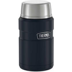 Thermos Δοχείο Φαγητού Θερμός Inox 710ml Μαύρο Ασημί