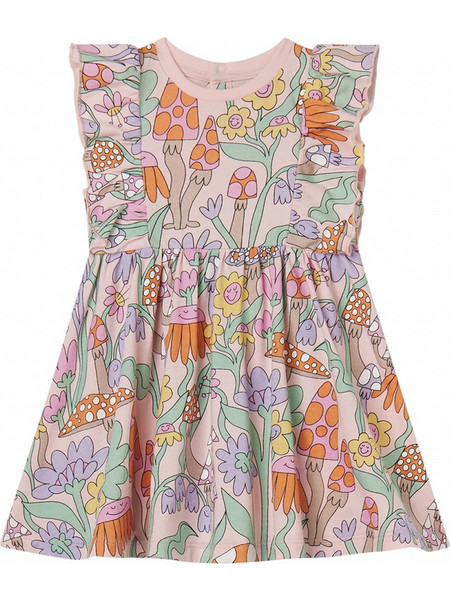 Stella McCartney Παιδικό Φόρεμα Ροζ Γκρι TW1022-50HMC