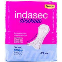 Indasec Discreet Normal Σερβιέτες Ακράτειας 4 Σταγόνες 24τμχ