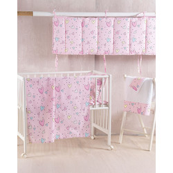 Rythmos Pop Hearts Βρεφικό Πάπλωμα Κούνιας 150x110cm Ροζ