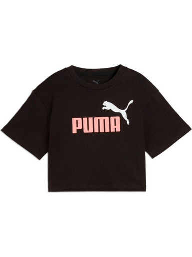Puma Παιδικό T-Shirt Κοντομάνικο Μαύρο Σομόν 686071-01