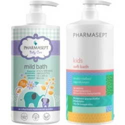 Pharmasept Tol Velvet Baby Mild Bath 1lt + Kids Care Soft Bath 1lt