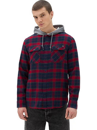 Vans Ανδρικό Πουκάμισο Βαμβακερό Καρό Μακρυμάνικο Κανονική Γραμμή Navy Μπλε Μπορντό VN0A4RZBKY9