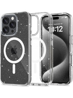Tech-Protect Flexair Hybrid MagSafe Back Cover Clear/Glitter (iPhone 16 Pro Max)