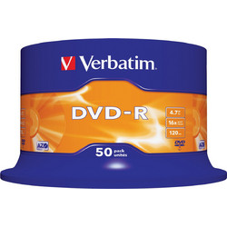 Verbatim 43548 Εγγράψιμα DVD-R 16x 4.7GB Cake Box 50τμχ