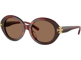 Tory Burch TB7210U-201173 Γυναικεία Γυαλιά Ηλίου Στρογγυλά Κοκάλινα Ταρταρούγα με Καφέ Φακό