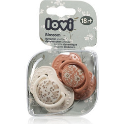 Lovi Dynamic Blossom Ανατομικές Ορθοδοντικές Πιπίλες Σιλικόνης 18m+ Ivory Girl 2τμχ