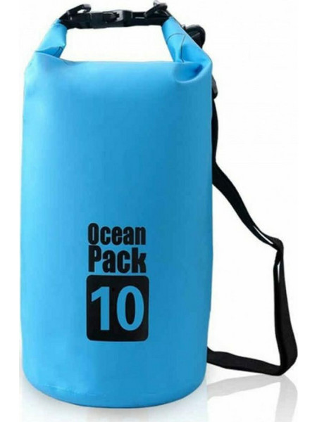 Ocean Pack 30013119 Στεγανός Σάκος Ώμου 10lt Γαλάζιος