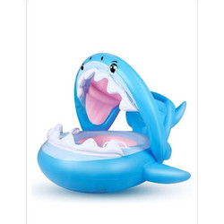 Shark Βρεφικό Σωσίβιο Swimtrainer 91cm με Σκίαστρο για 6 Μηνών έως 3 Ετών Γαλάζιο 698524