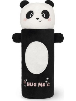 Legami Plush Panda Κασετίνα Βαρελάκι Μαύρη Λευκή PPC0001