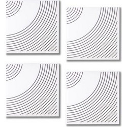 Acustico Audiodesigner Wave Pattern Ηχοαπορροφητικά Πάνελ 50x50x5cm 4τμχ Λευκά