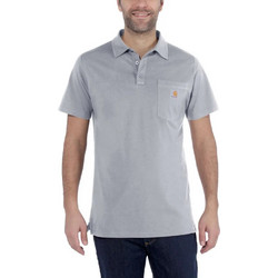 Carhartt Force Ανδρική Μπλούζα Polo Κοντομάνικη Γκρι 103569-034