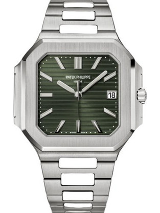 Patek Philippe Ανδρικό Ρολόι Χρονογράφος με Ασημί Δερμάτινο Λουράκι 58211A-001