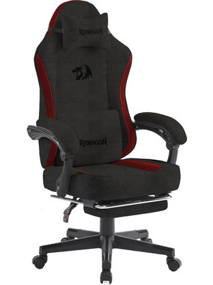 Redragon C223BR Καρέκλα Gaming Υφασμάτινη με Υποπόδιο Μαύρη Κόκκινη 28.16.0019