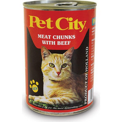 Pet City Adult Chunks with Beef in Gravy 410gr