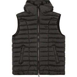 Diesel Αμάνικο Ανδρικό Μπουφάν Puffer Μαύρο A147180BHAZ9XX