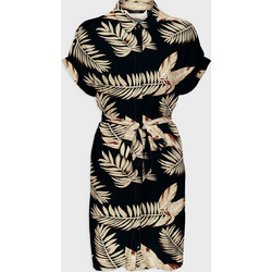 Vero Moda Mini Καλοκαιρινό Καθημερινό Φόρεμα Σεμιζιέ Μαύρο Μπεζ 10302043