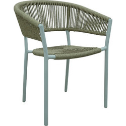 Liberta Breeze Πολυθρόνα Κήπου Rattan Λευκή Μπεζ 22-0297