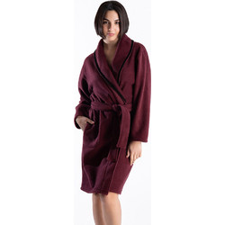 Rachel Γυναικεία Ρόμπα Χειμωνιάτικη Fleece Μπορντό 13114