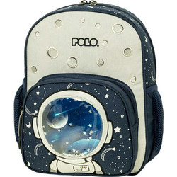Polo Junior Bibi Space Σχολική Τσάντα Πλάτης Νηπιαγωγείου Λευκή Μπλε 907078-8350