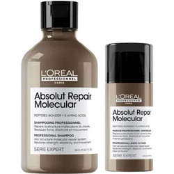 L'Oreal Professionnel Serie Expert Absolut Repair Molecular Σετ Περιποίησης Μαλλιών Leave In Mask 100ml + Σαμπουάν 300ml