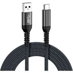 Naxius NXCBUC-01 Braided USB-A to USB-C 1m Black 5200708945619