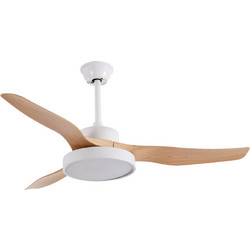 It-Lighting Nitinat Ανεμιστήρας Οροφής 132cm 45W με Φως & Τηλεχειριστήριο Λευκός Καφέ