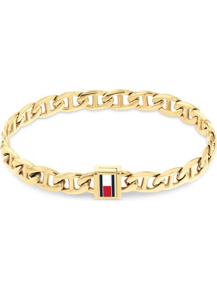 Tommy Hilfiger Ανδρικό Βραχιόλι Χειροπέδα από Ατσάλι Επιχρυσωμένο 2790646