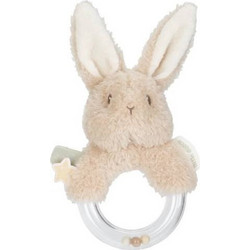 Little Dutch Newborn Naturals Bunny Υφασμάτινη Κουδουνίστρα Κρίκος για Νεογέννητα