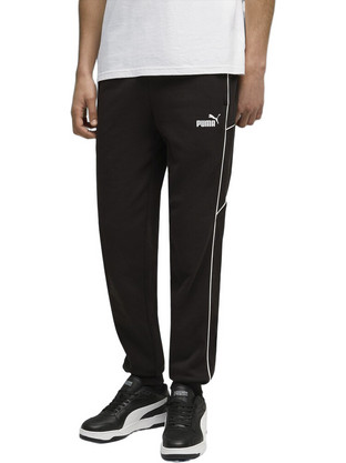 Puma Ανδρικό Παντελόνι Φόρμας Fleece με Λάστιχο Μαύρο 688396-01