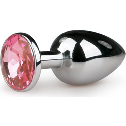 EasyToys Metal No 1 Πρωκτική Σφήνα Diamond Plug 7.2cm Ασημί Ροζ