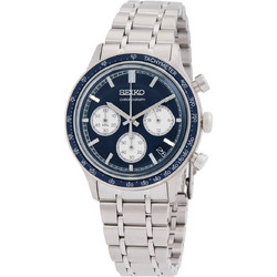 Seiko Ανδρικό Ρολόι Χρονογράφος με Ασημί Μεταλλικό Μπρασελέ SSB477P1