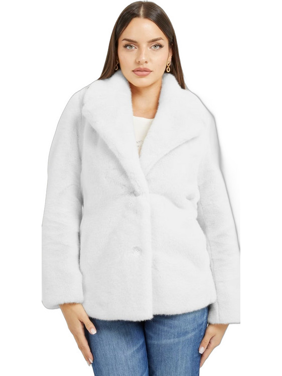 Guess Corrinne Γυναικεία Γούνα Λευκή W3BL57WFSI0-G012