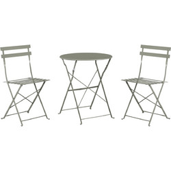 HomeMarkt Sophie Σετ Έπιπλα Κήπου Μεταλλικό 3τμχ Πράσινο HM21118.05