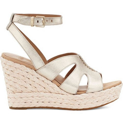 UGG Careena Καλοκαιρινές Γυναικείες Πλατφόρμες Ψηλές Ροζ Χρυσές 1125029