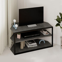 Megapap Έπιπλο Τηλεόρασης Ξύλινο Γκρι Μ98xΠ37xΥ45cm Echo GP037-0262,1