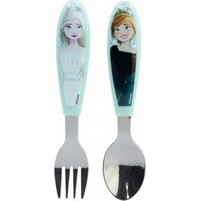 Stor Frozen Snowy Tale Σετ Παιδικό Πιρούνι & Κουτάλι Τιρκουάζ 2τμχ